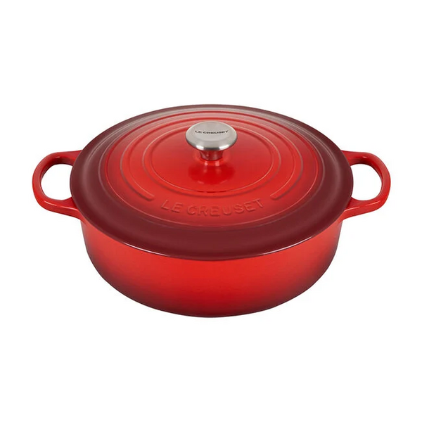 Le Creuset, Cerise, 6.75qt., Signature Round Wide Oven