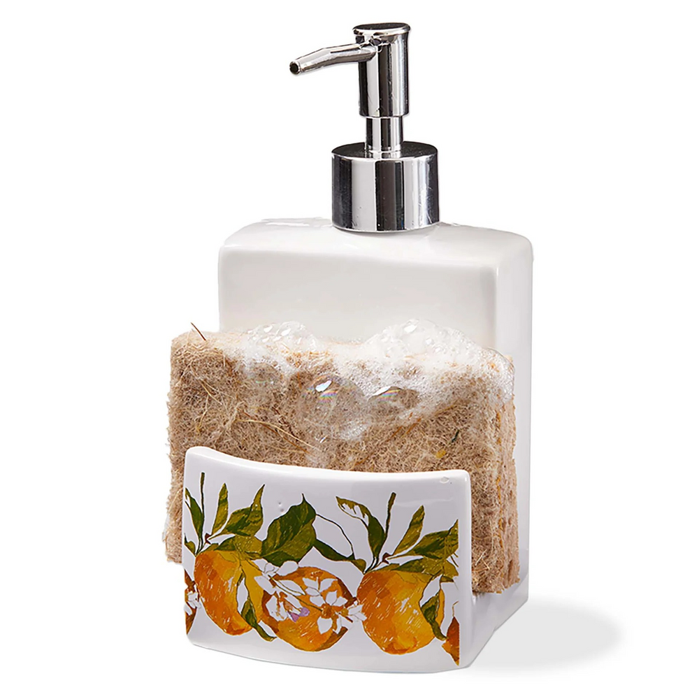 Lemoncello Soap Dispenser + Sponge Holder