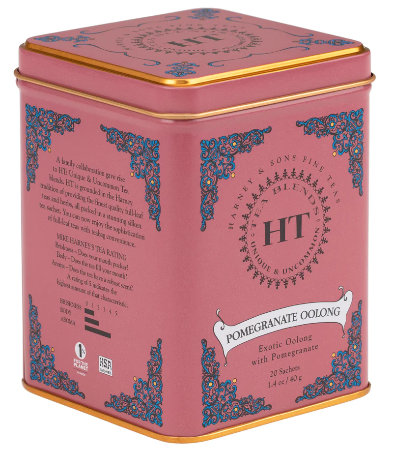 Pomegranate Oolong Tin of Tea 20 Sachets