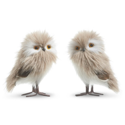 5" Grey Owl Ornament Set of 1