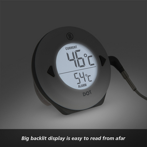 DOT Simple Alarm Thermometer - Black