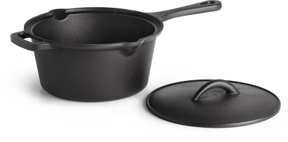 Cast Iron Sauce Pan with Life
