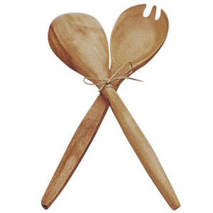 Acacia 12" Fork & Spoon Serving Set
