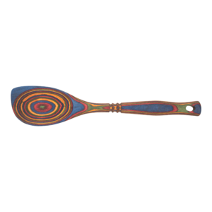 Island Bamboo 12" Pakkawood Wooden Corner Spoon