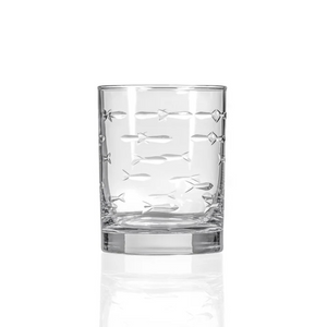 School of Fish 13oz Double Old Fashioned Whiskey Glass