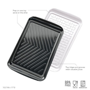 Large Prep & Serve BBQ Trays - Set Of 2