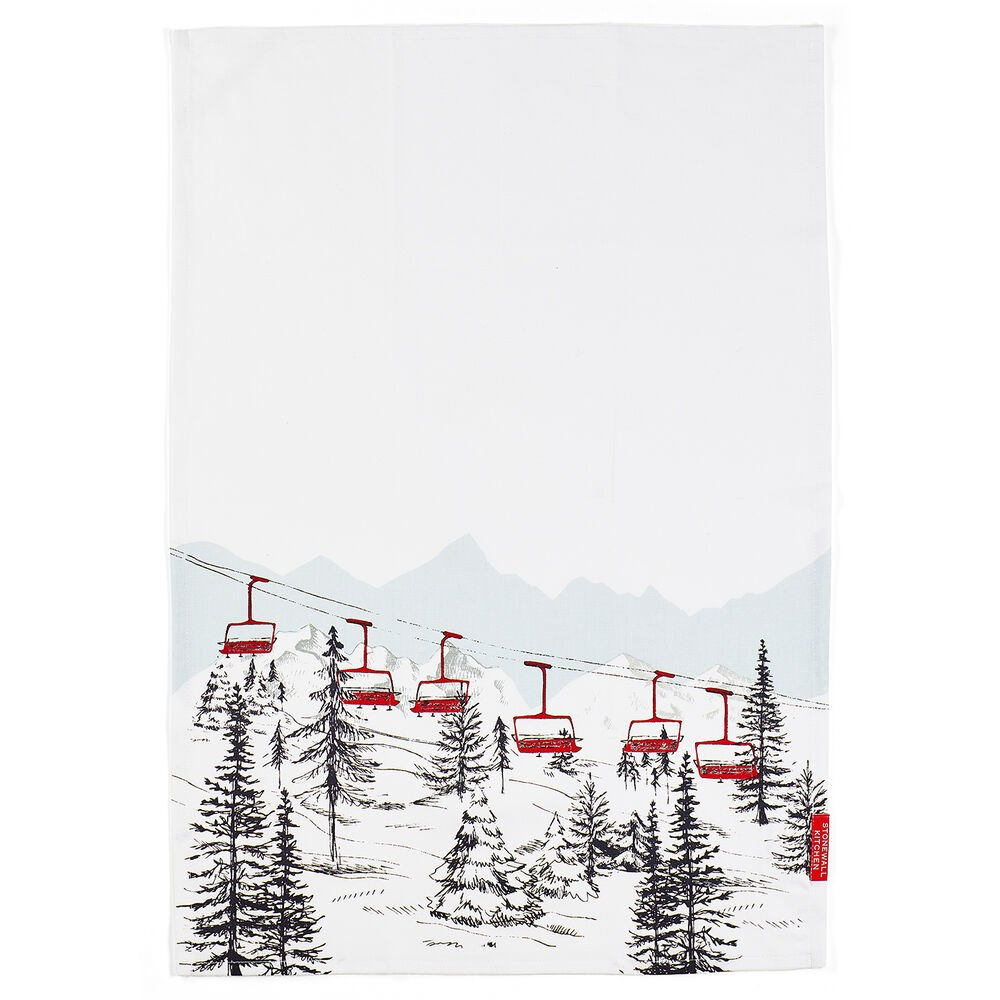 Ski Lift Tea Towel