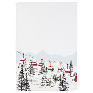 Ski Lift Tea Towel