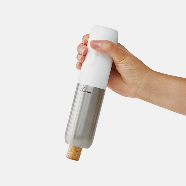 Rabbit Compact Electric Corkscrew Wine Bottle Opener (White)