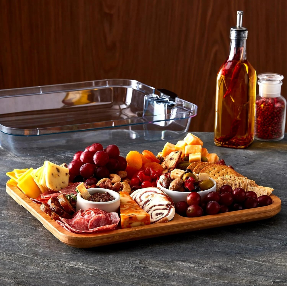 Build-a-Board Bamboo Cutting Board with Lid