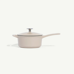 Enameled Cast Iron Saucepan 2Qt white