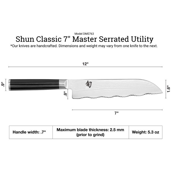 Classic Master Serrated Utility 7"