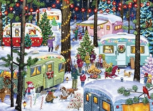 Camping for Christmas Jigsaw Puzzle 1000 Piece