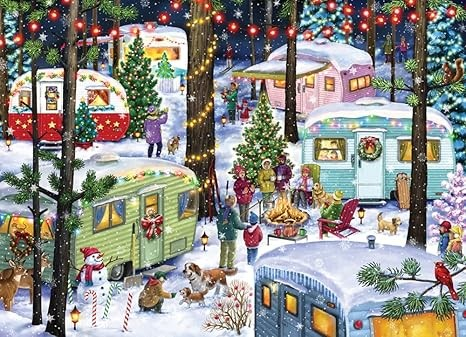 Camping for Christmas Jigsaw Puzzle 1000 Piece