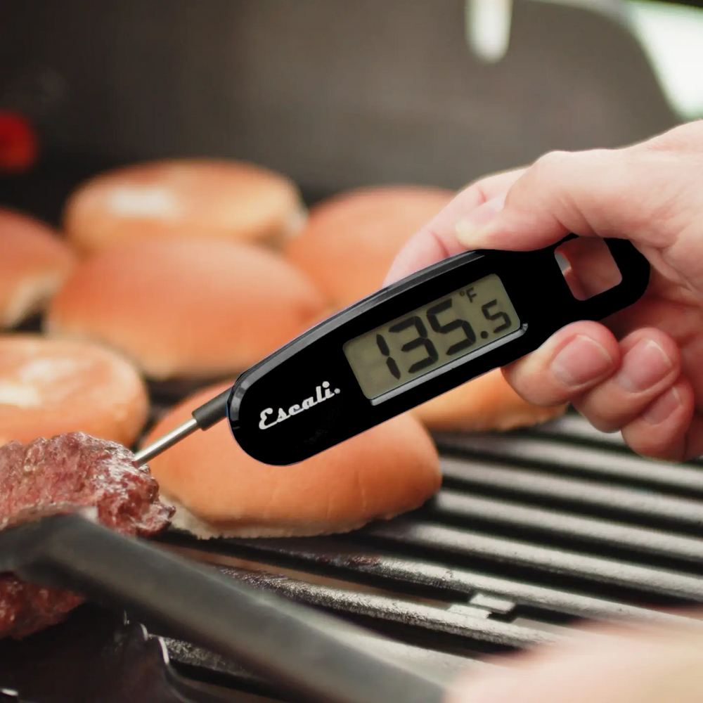 Digital Compact Folding Thermometer - Black