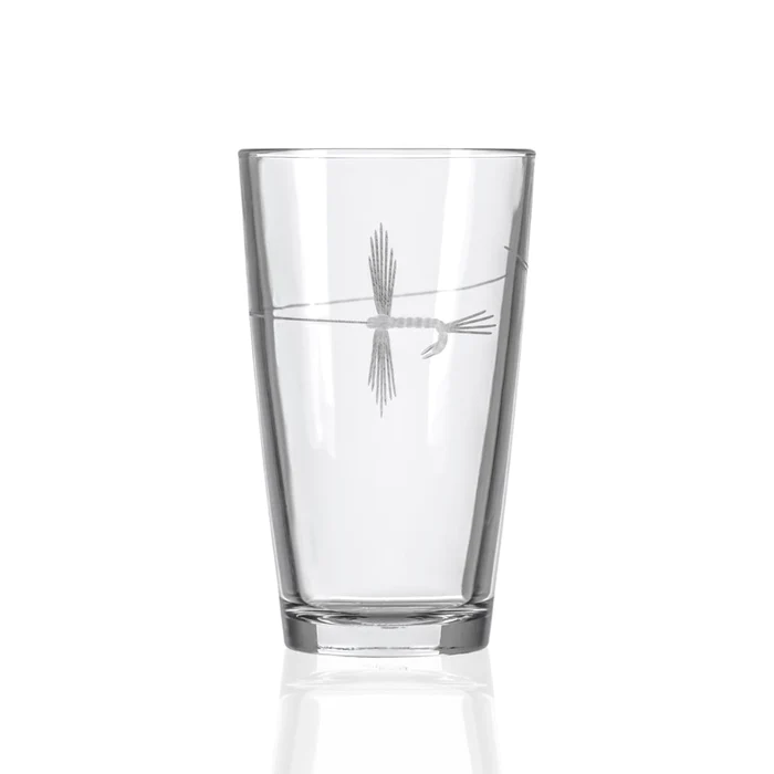 Fly Fishing 16oz Beer Pint Glass