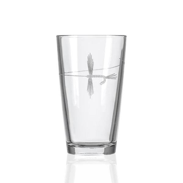 Fly Fishing 16oz Beer Pint Glass