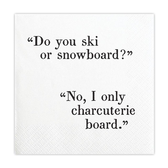 Face To Face Cocktail Napkins - Do You Ski?