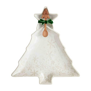 White Christmas Chip and Dip Set