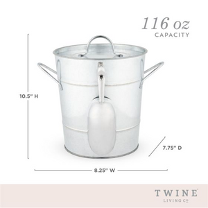 Galvanized Metal Ice Bucket by Twine
