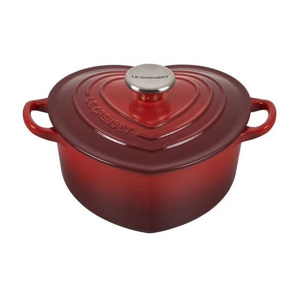 Le Creuset Traditional Heart Cocotte 2 Qt. Cerise