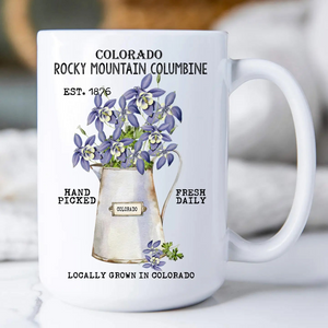 Colorado State Flower Columbine Coffee Mug