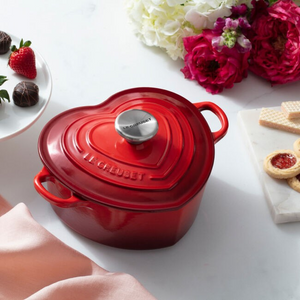 Le Creuset Traditional Heart Cocotte 2 Qt. Cerise