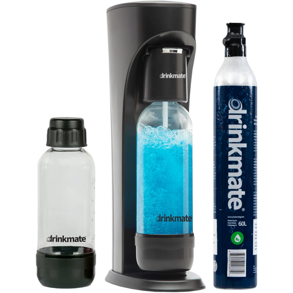 Drinkmate Omnifizz Sparkling Water and Soda Maker (Black)