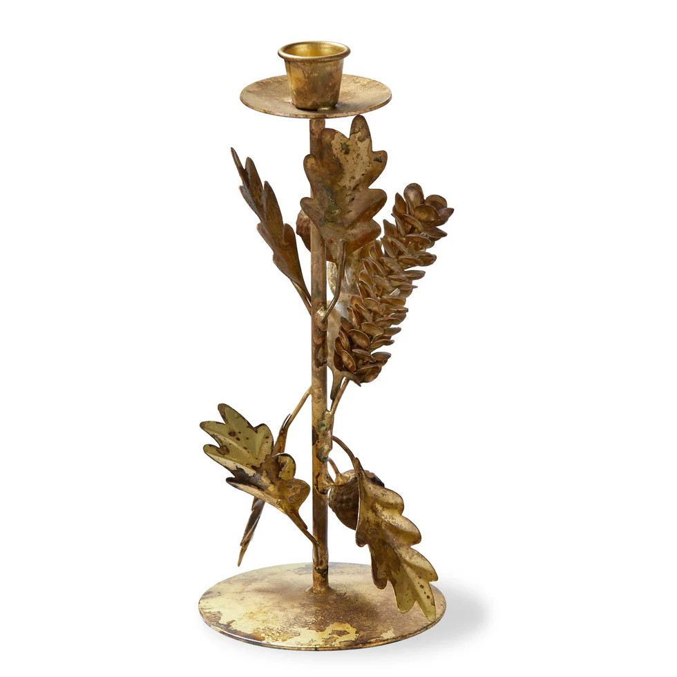 Oak Leaf & Acorn Taper Holder - Two Sizes