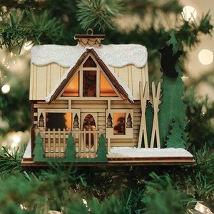 Santa's Ski Lodge Ginger Cottages Ornament