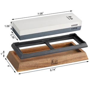 Dual-Sided Whetstone Knife Sharpener 1000/6000 Grit