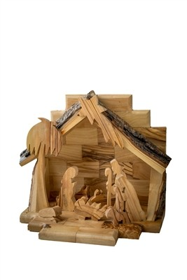 Nativity Grotto with Silhouette Figure 6x7