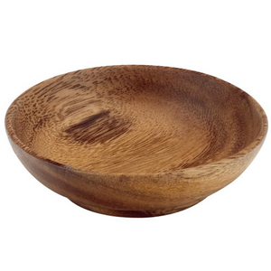 Acacia Wood Round Sauce Dish 3.5" x 1"