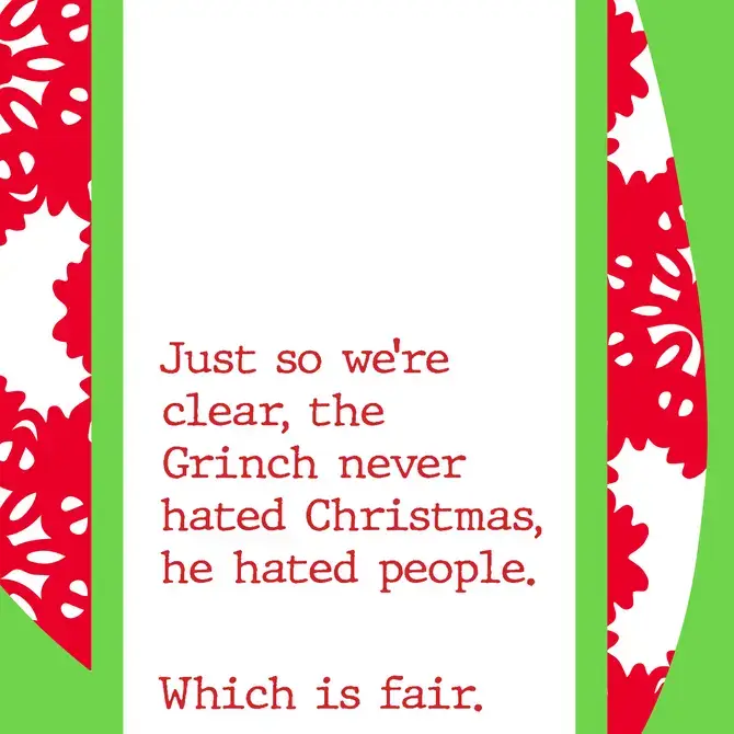 Grinch Cocktail Napkin