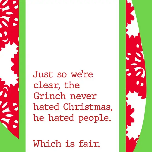 Grinch Cocktail Napkin
