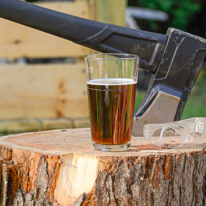 Fly Fishing 16oz Beer Pint Glass