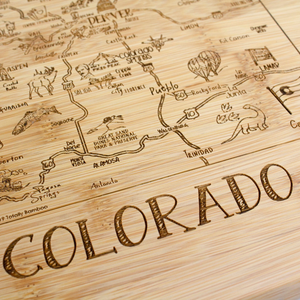 Totally Bamboo A Slice of Life Colorado State Serving and Cutting Board