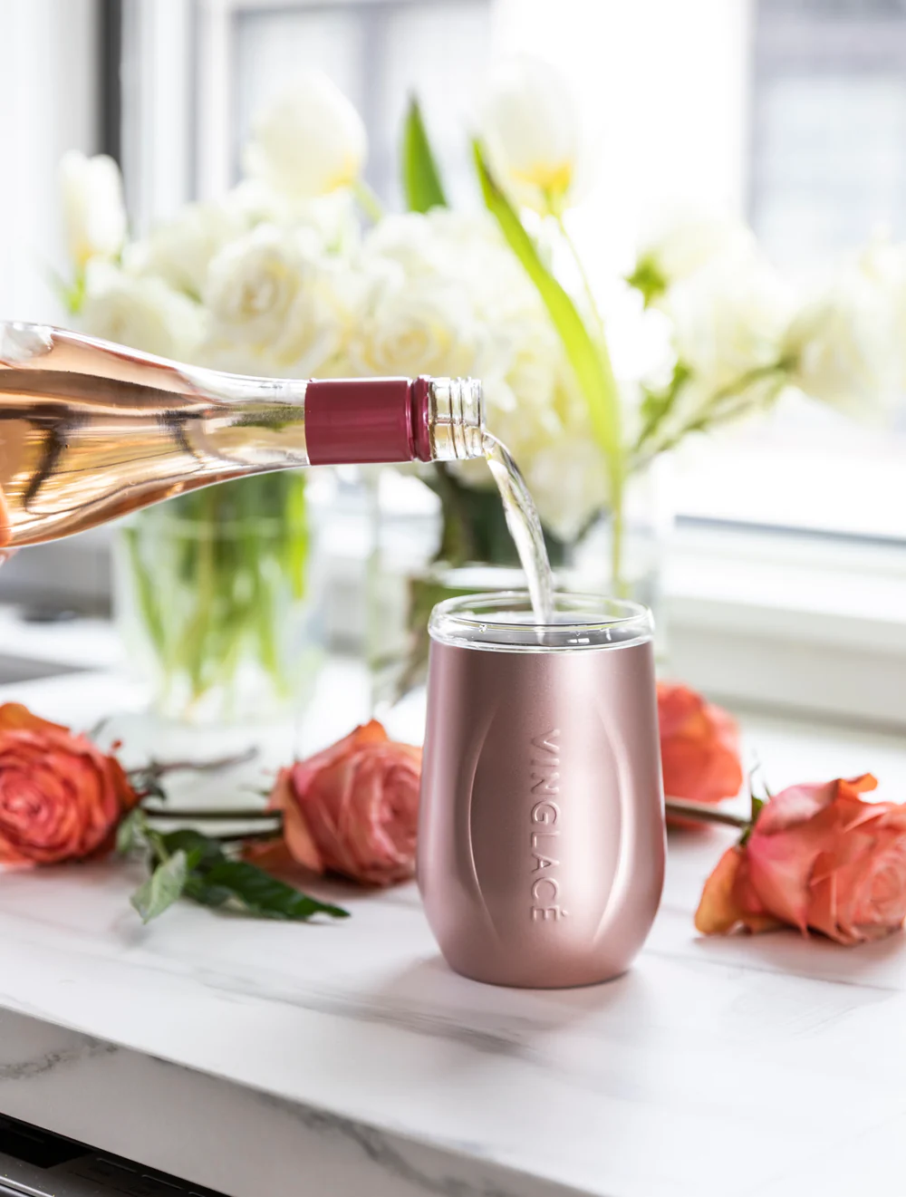 Vinglace Rose Gold Stemless Wine Tumbler