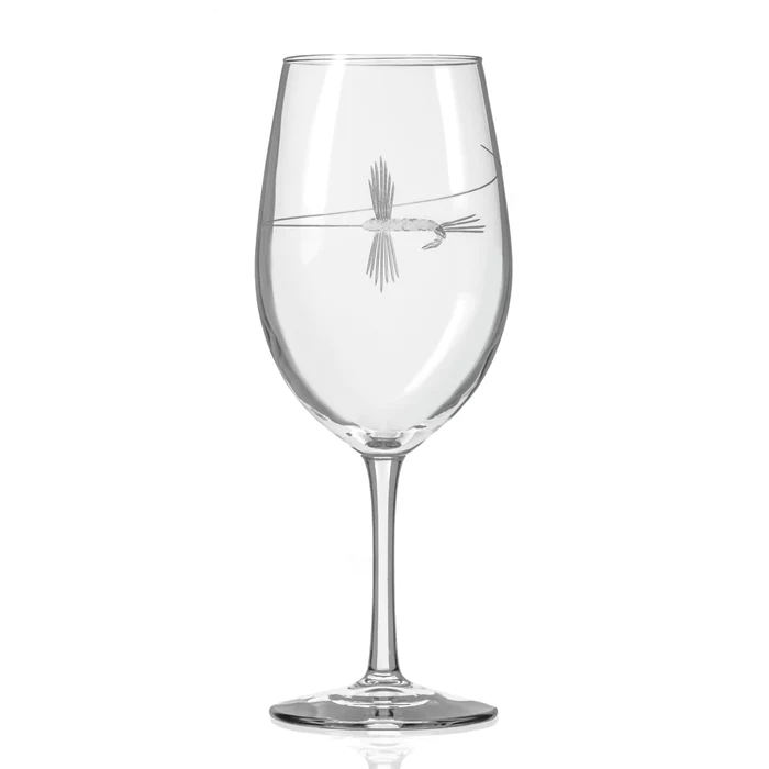 Fly Fishing All Purpose Wine Glass 18oz