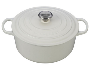 Le Creuset, White, 5.5qt., Signature Round Dutch Oven