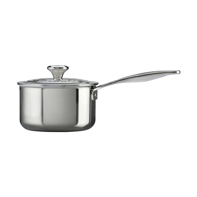 Le Creuset, Stainless Steel, 3qt., Saucepan