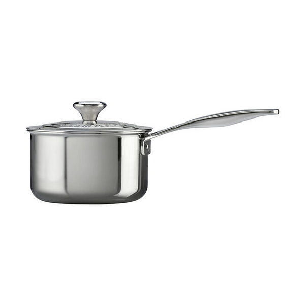 Le Creuset, Stainless Steel, 3qt., Saucepan