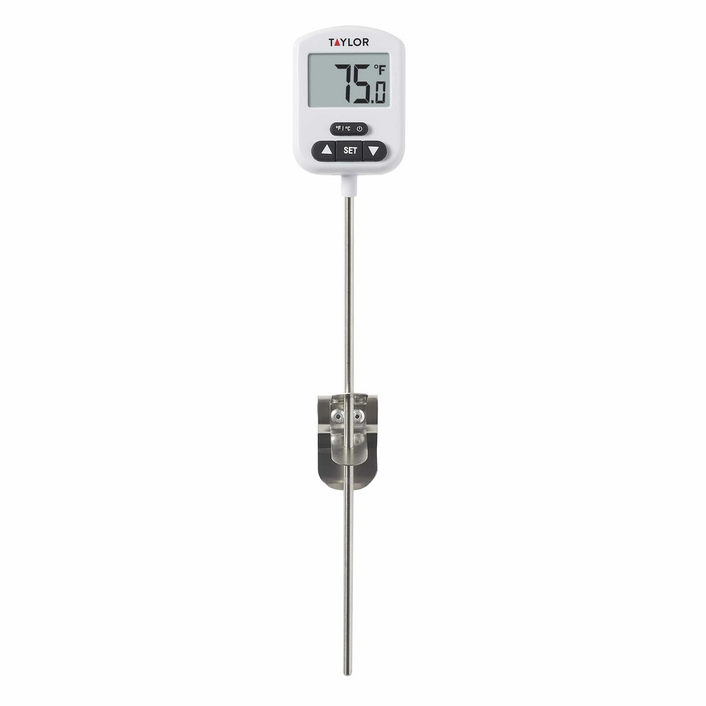Taylor Precision Products Programmable Digital Candy and Deep Fry Thermometer with Green Light Alert Display and Adjustable Pan Clip (B09GWDT66H)