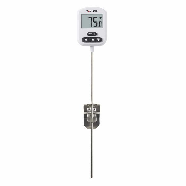 Taylor Precision Products Programmable Digital Candy and Deep Fry Thermometer with Green Light Alert Display and Adjustable Pan Clip (B09GWDT66H)