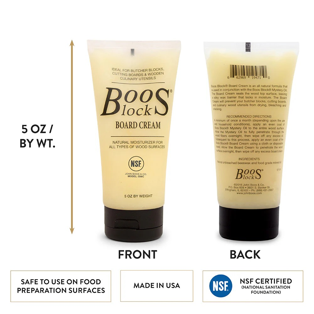 Boos Block Board Cream - For Butcher Blocks and Cutting Boards