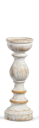 Whitewash Candle Holder Small