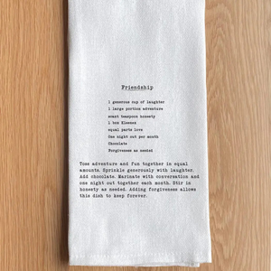 Recipe For Friendship Tea Towel