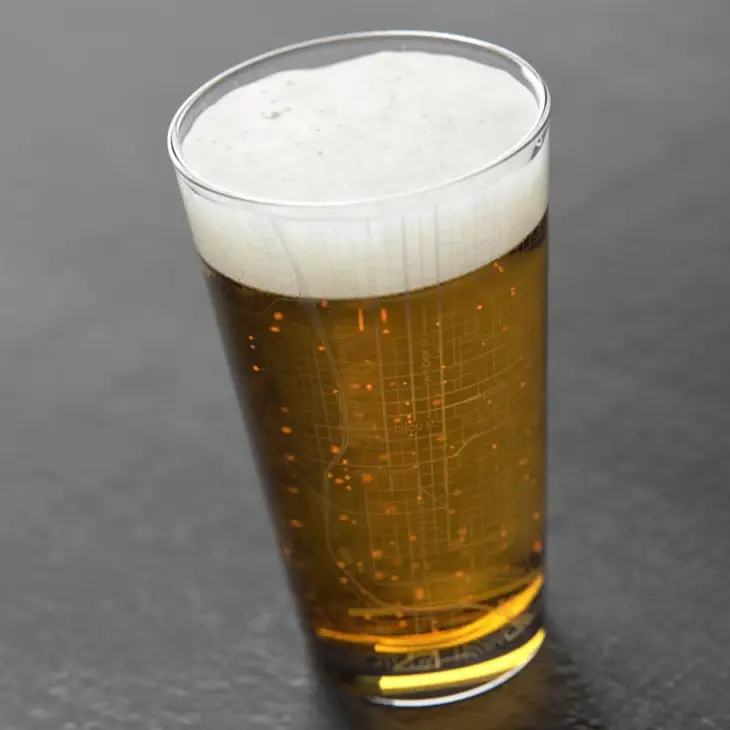 Colorado Springs Map Pint Glass Well Told