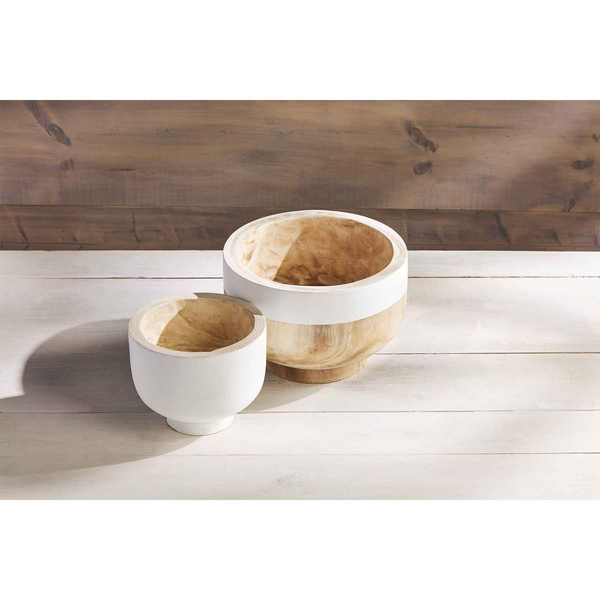 White Two-Tone Bowl Set