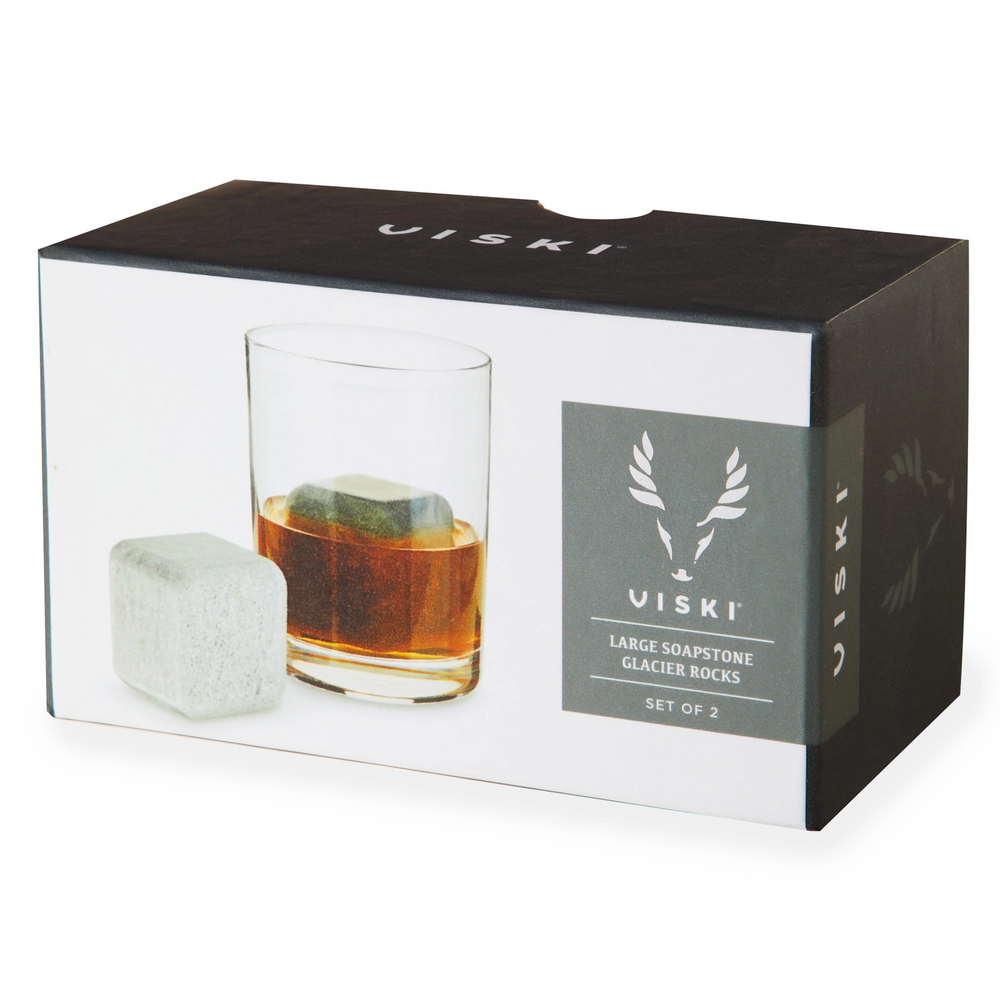 Glacier Rocks Large Soapstone Whiskey Cubes - Set of 2
